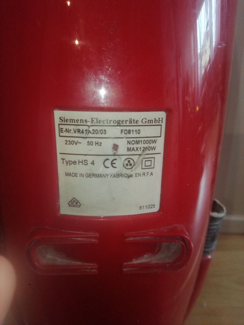 Odkurzacz pionowy Siemens Converto B 1200W model Fd 8110 FD8110 sprawn