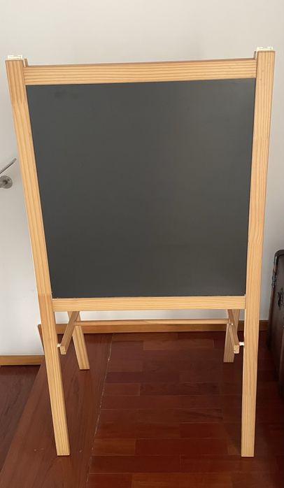 Cavalete, quadro duplo de ardósia/giz ou branco