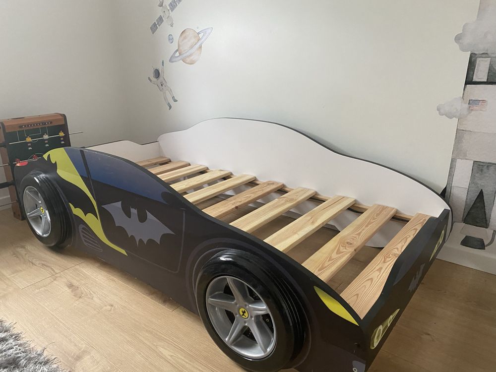 Łóżko dziecięce Batman plastikowe koła łóżeczko samochód auto