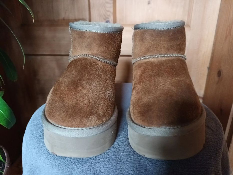 Śniegowce UGG Classic Mini Platforma Brązowe r.38 UK 5