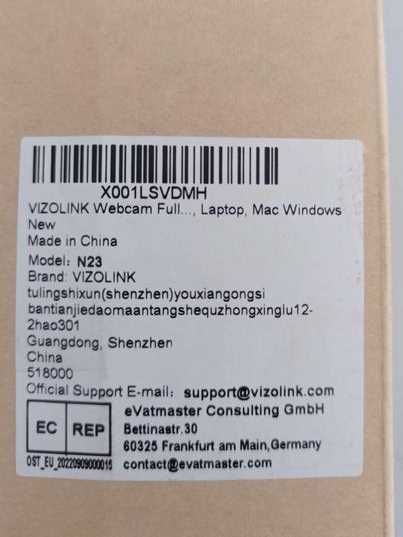 Webcam vizolink N 23 Kamerka internetowa Full-HD 1080p ze statywem