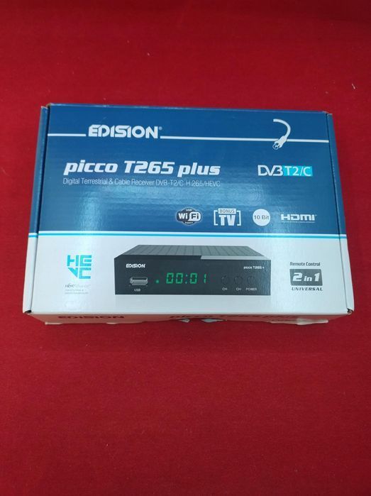 outlet dekoder edision picco t265 plus czarny dvb-t2/c h.265/hevc