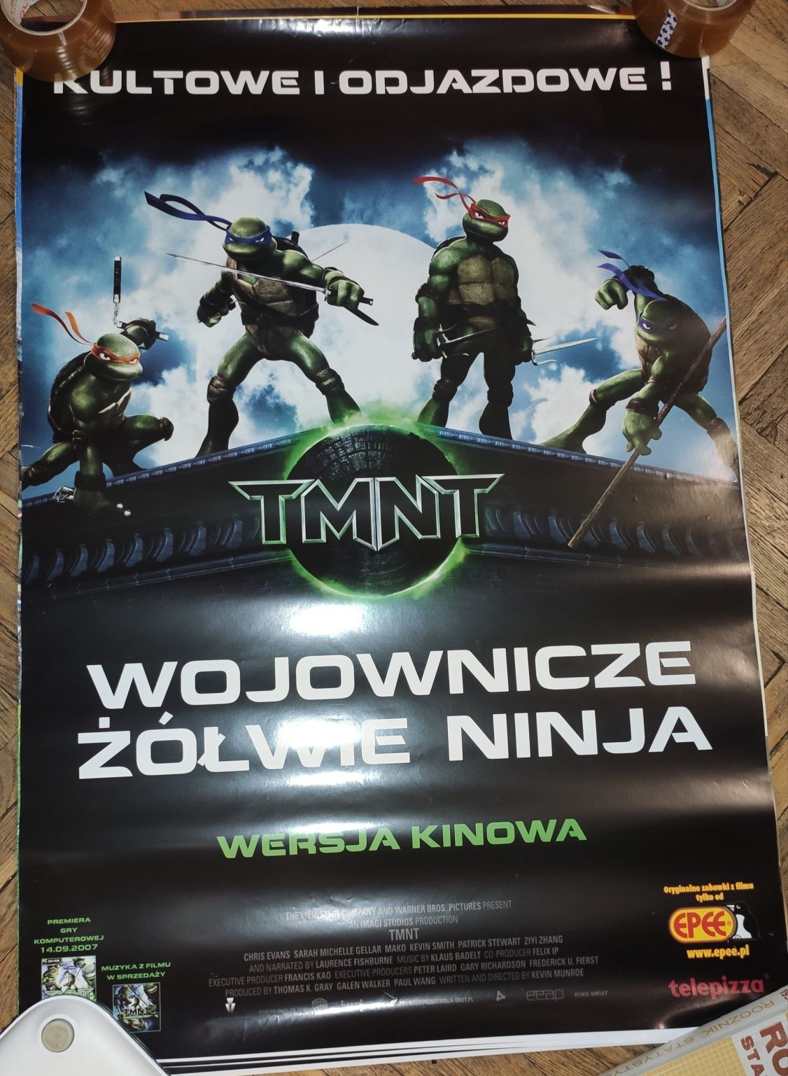 Wojownicze żółwie ninja plakat filmowy oryginalny