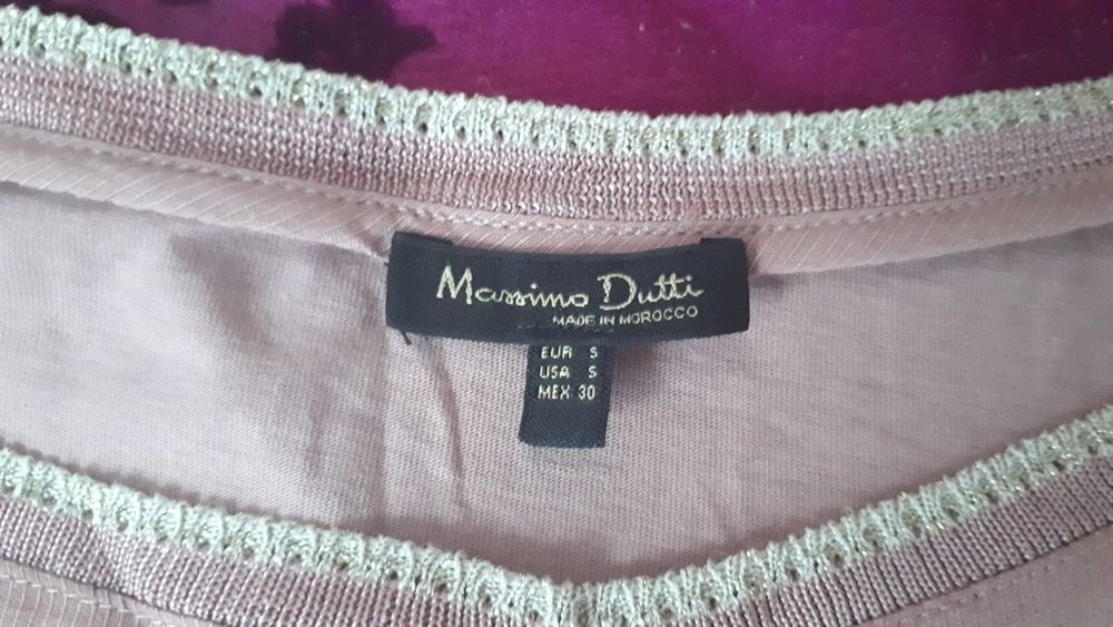 Bluzka koszula pudrowy róż Massimo Dutti S