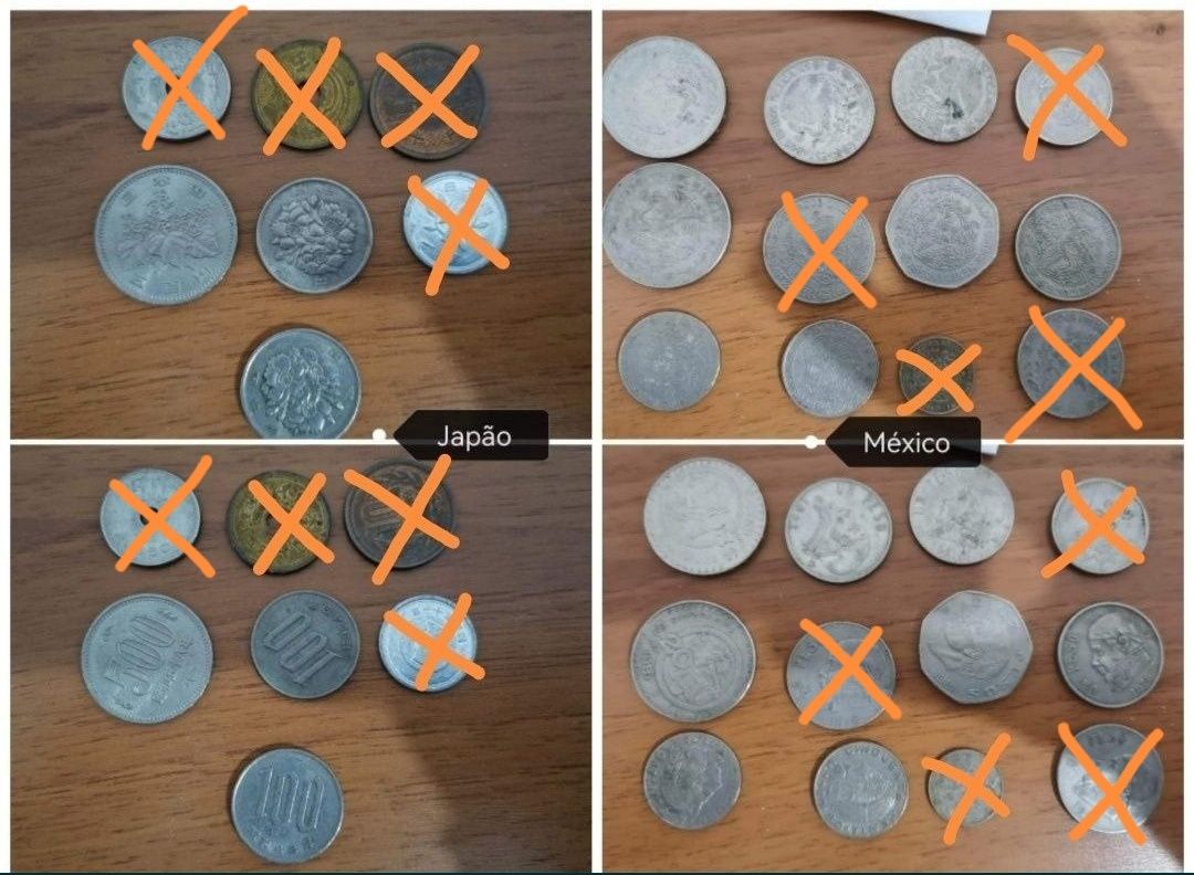 Moedas de vários países