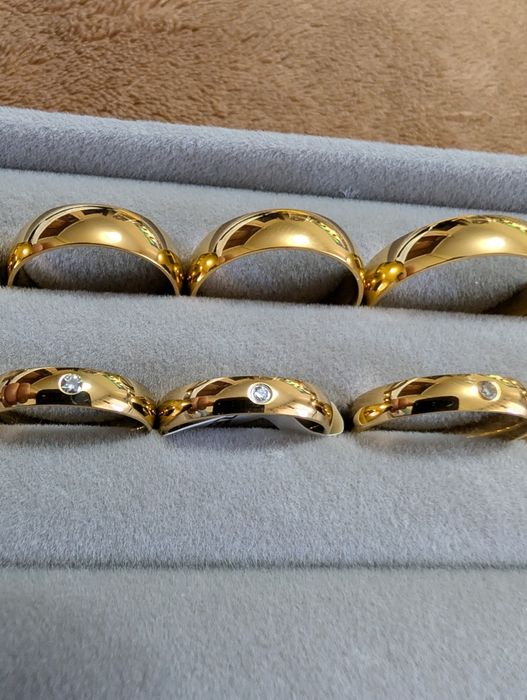 Alianças clássicas 4/6mm ouro laminado