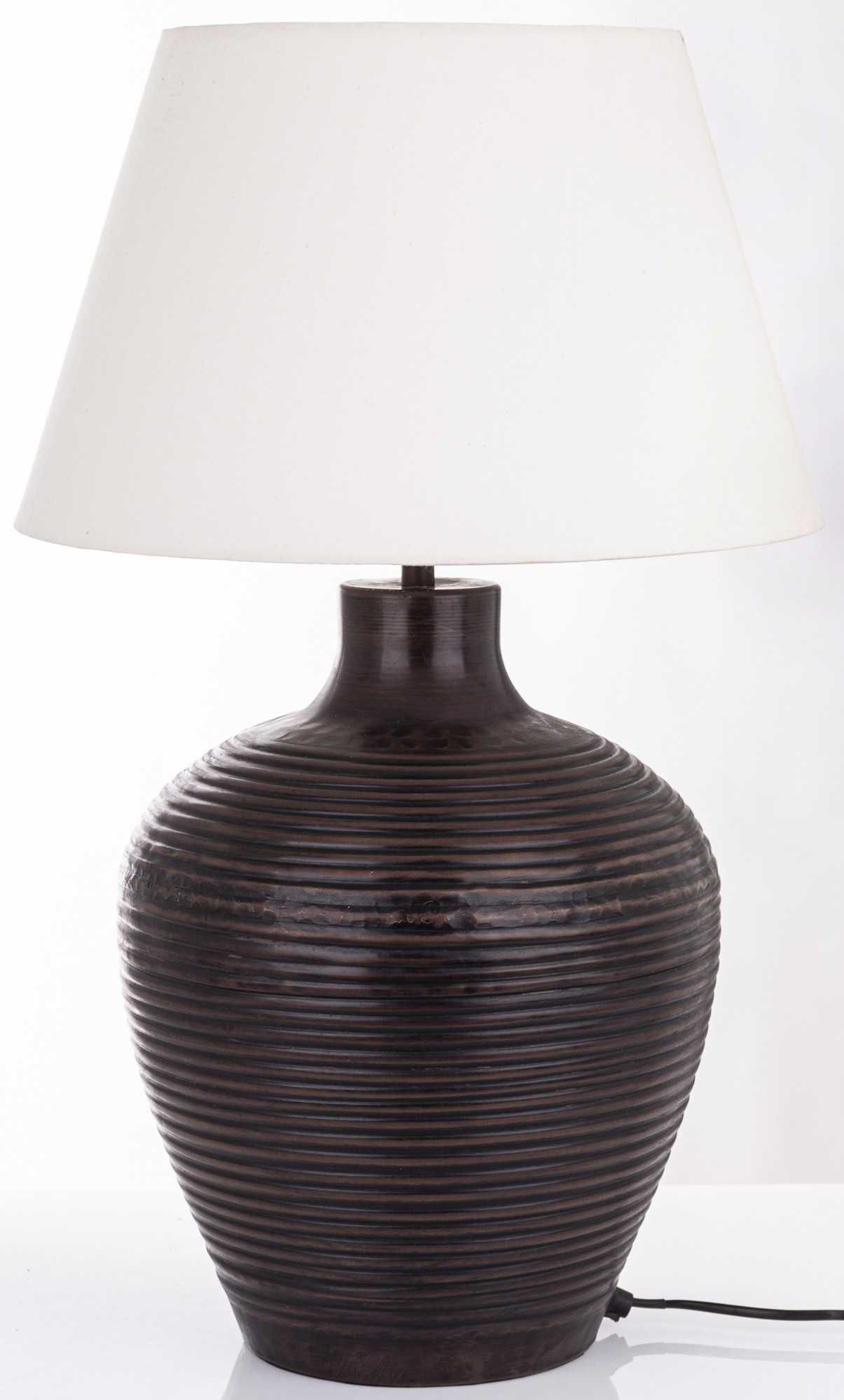 Brązowa wysoka metalowa lampka nocna lampa stołowa retro loft 170113