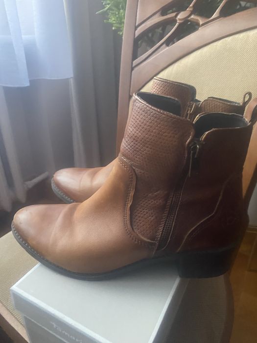 Skorzane botki bugatti 41