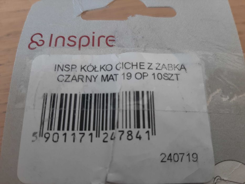 Kółka cichobieżne z żabkami do firan zasłon 10 szt 19mm czarny mat