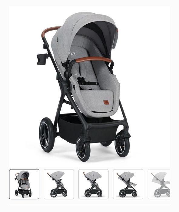Wózek 2w1 Kinderkraft jasno szary