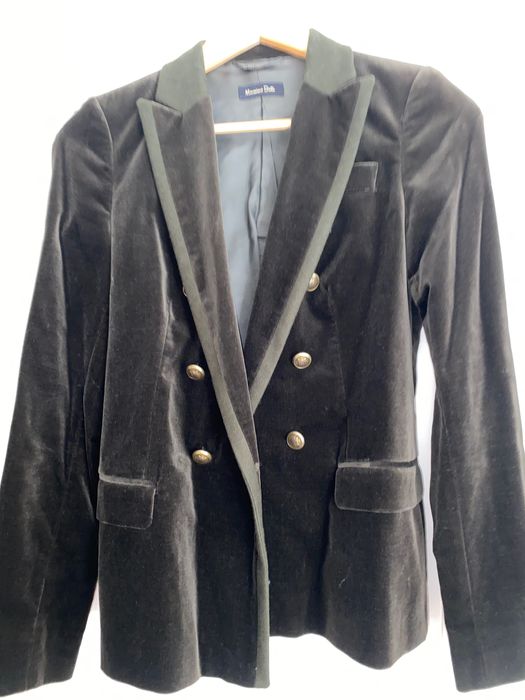 Blazer em veludo verde escuro massimo dutti