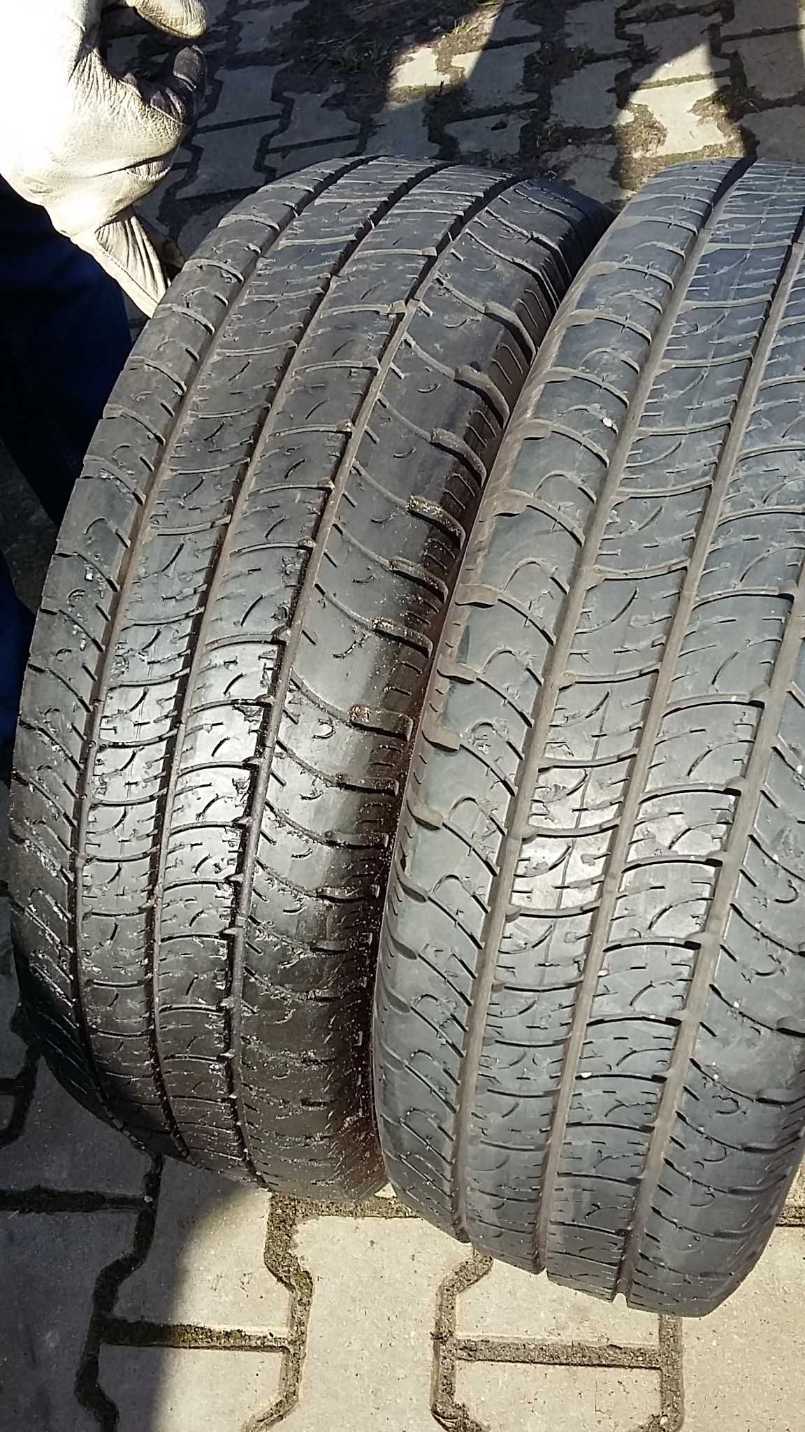 opony dostawcze Goodyear 215/65R16C letnie używane stan bdb