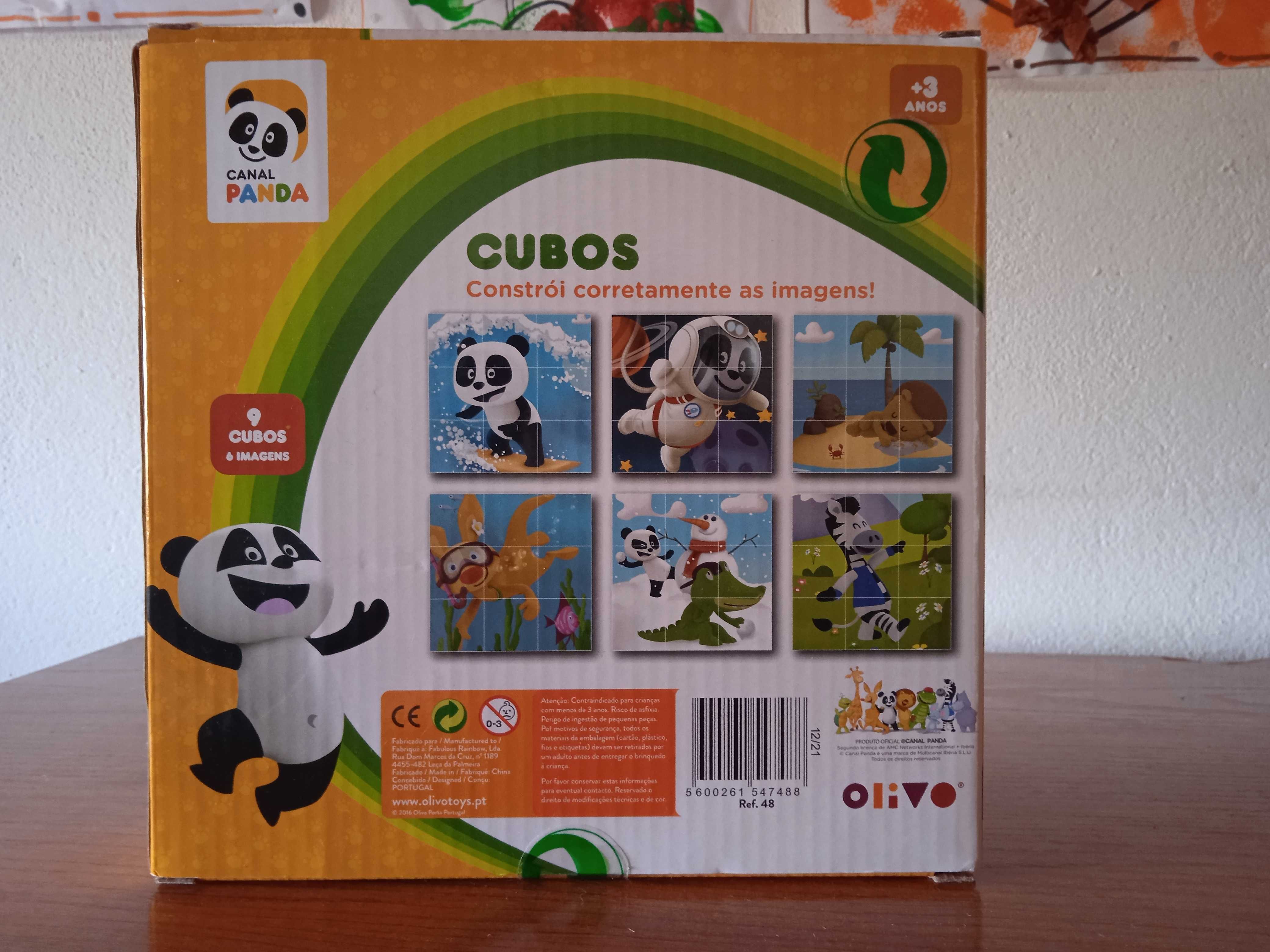 Puzzle em cubos do panda