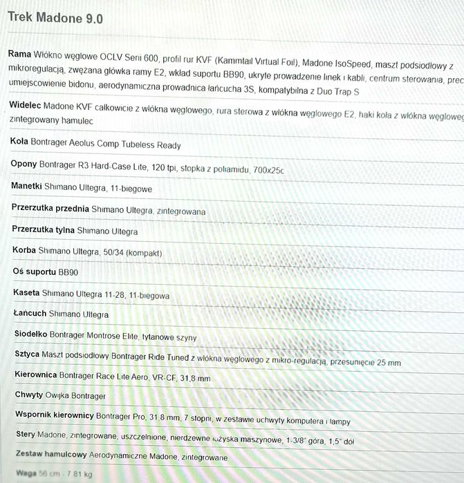 TREK madone 9.0 2018