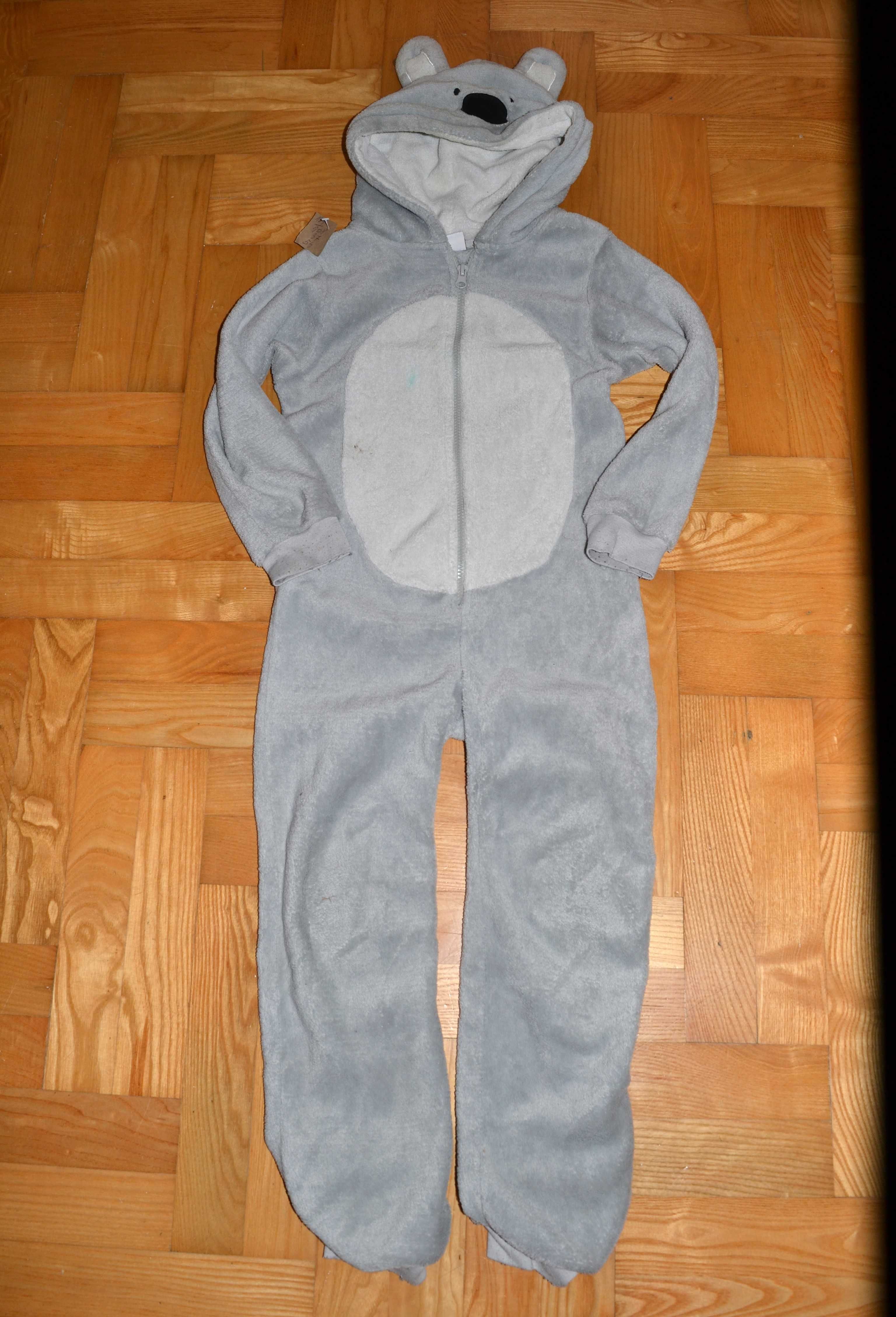 123^ Miś koala pluszowy strój piżama przebranie 7/8 Lat_122/128 cm