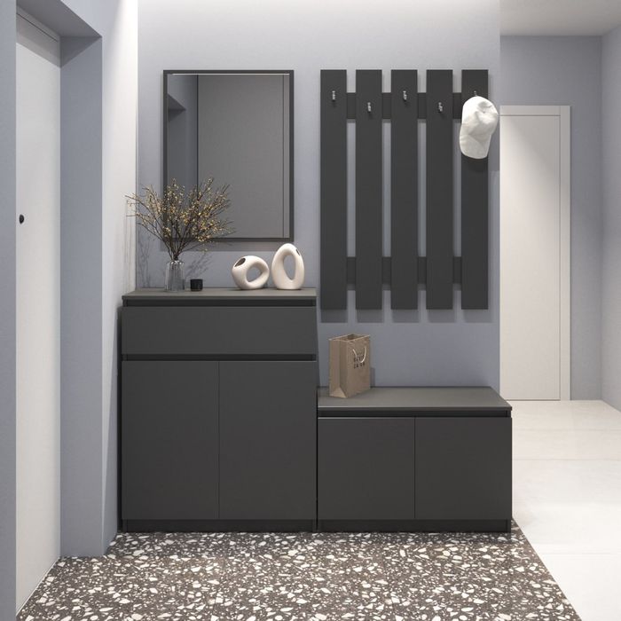 Комод, комод для взуття, вішалка для одягу, дзеркало, передпокій