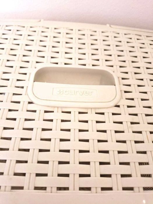 Kosz na pranie,  na bieliznę - CUVER - mega solidny ! - ecru --- 50 zł