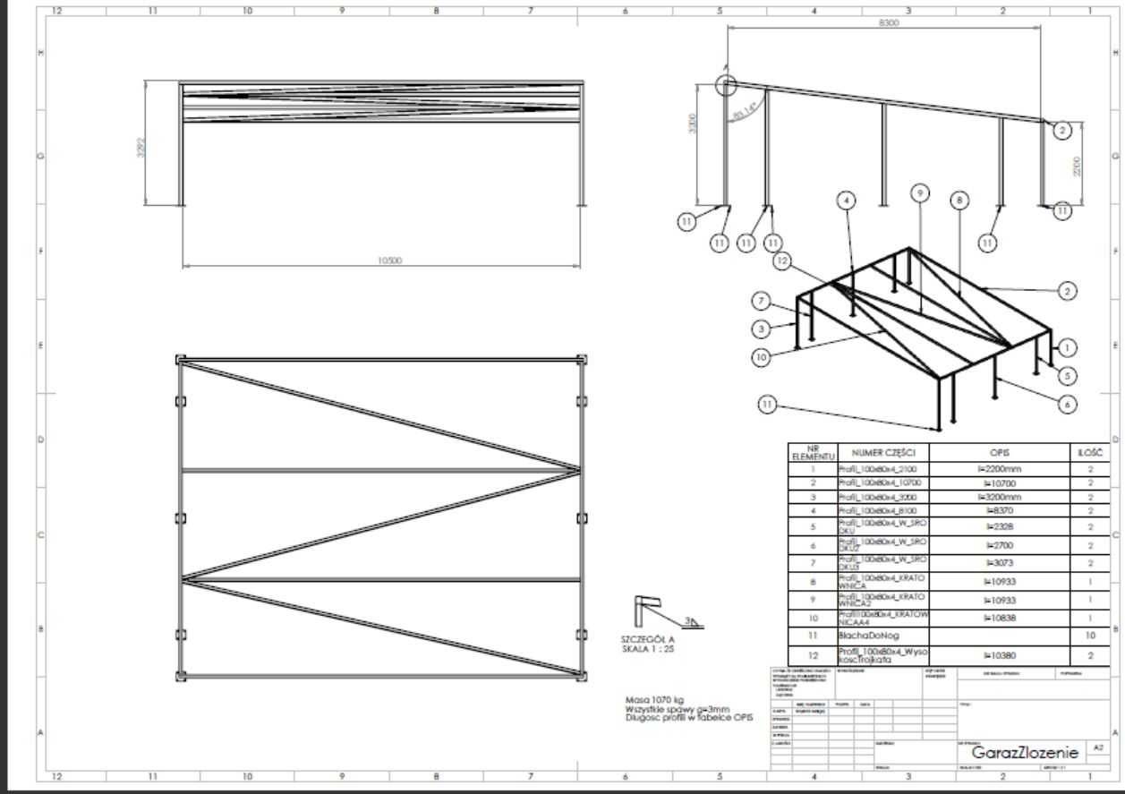 Projekty konstrukcji stalowych aluminiowych i drewnianych- MES