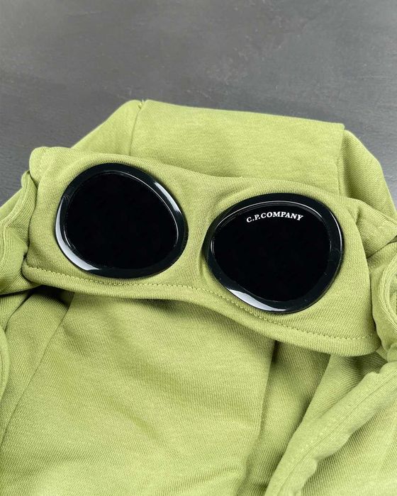 Худі C.P. Company Diagonal Raised Zip Goggle Hoodie Moss Green