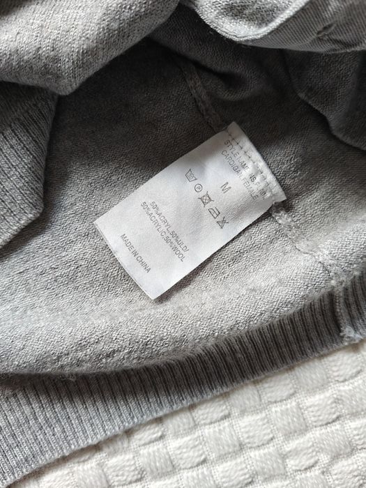 Szary wełniany kardigan S Nord wełna