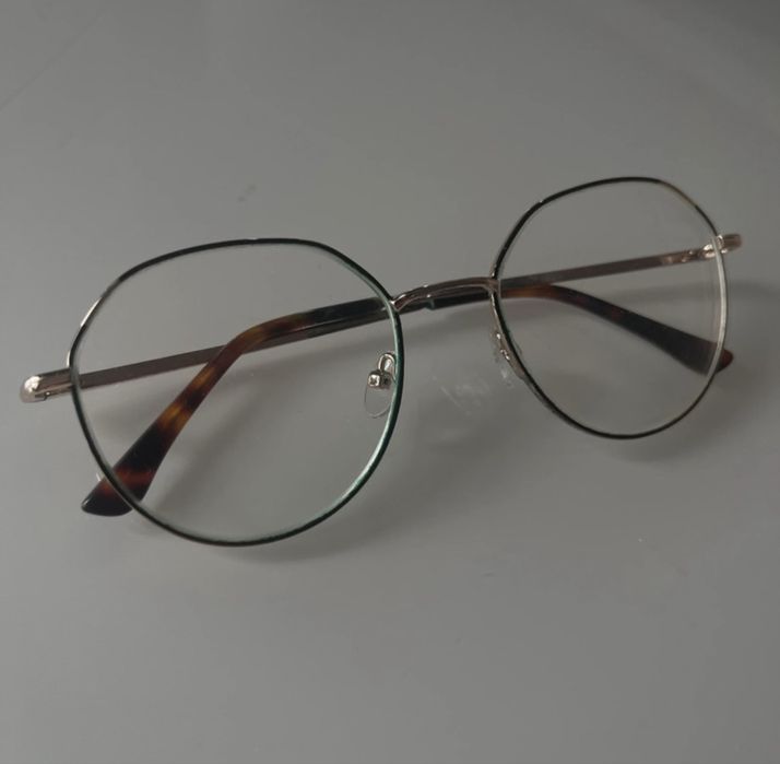 Okulary oprawki złote okrągłe
