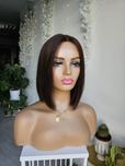 Peruka z włosów naturalnych w 100% Monika naturalny brąz  lacefront