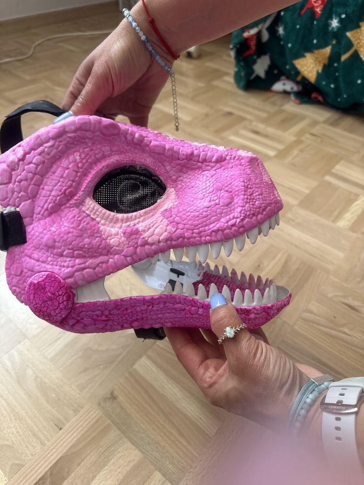 Dino maska - Maska dinozaura malowana, z dźwiękiem