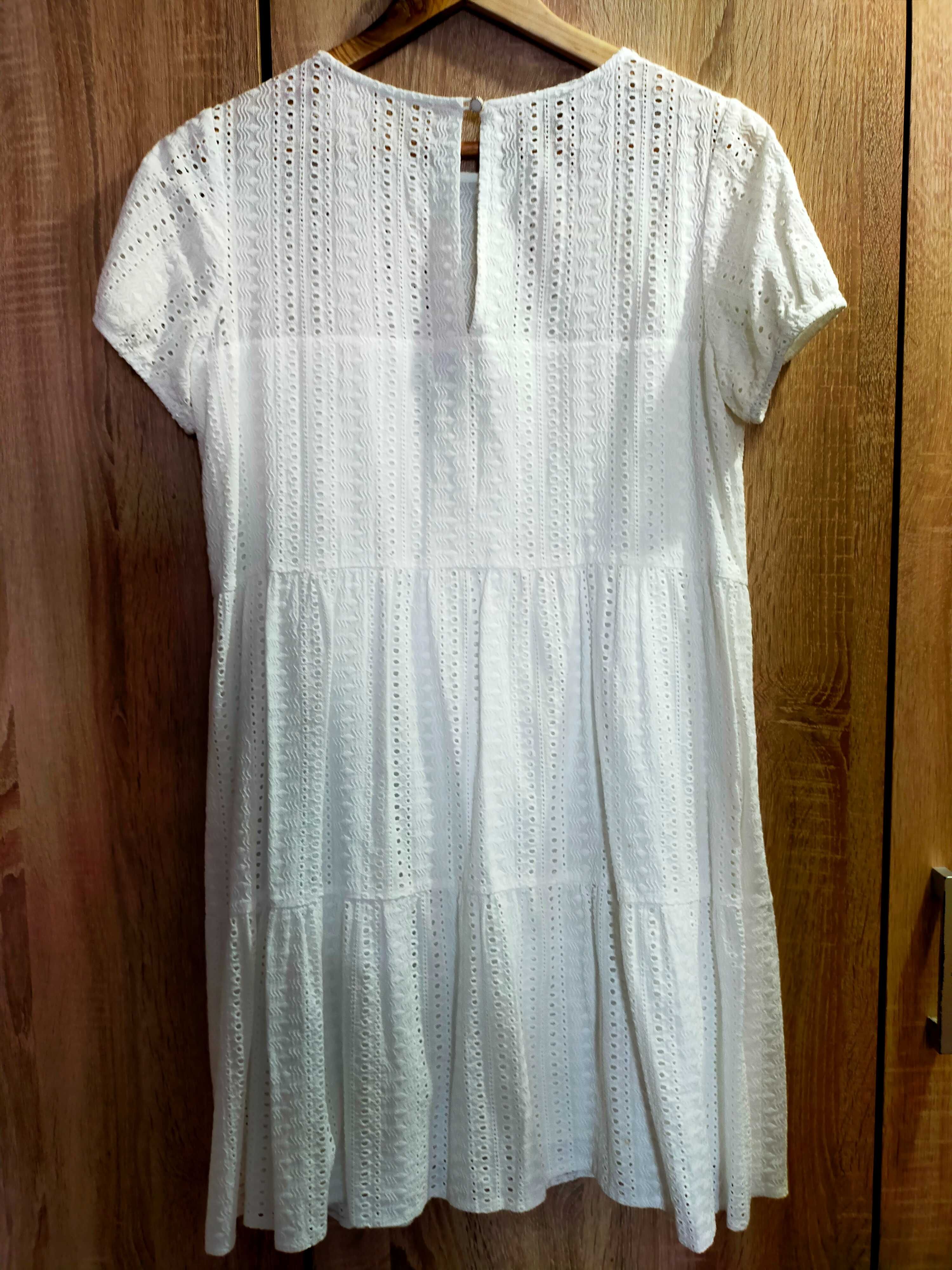 Sukienka biała Andora NOWA z metką ażurowa M/L prezenty