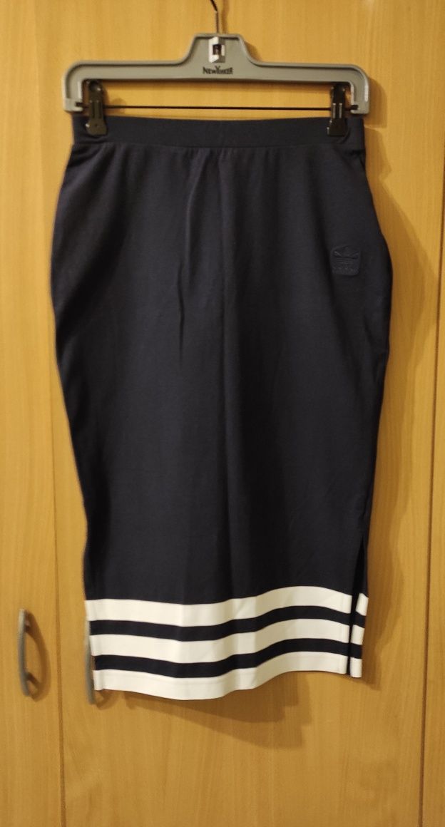 Spódnica Adidas bawełna motyw marynarski  M/38