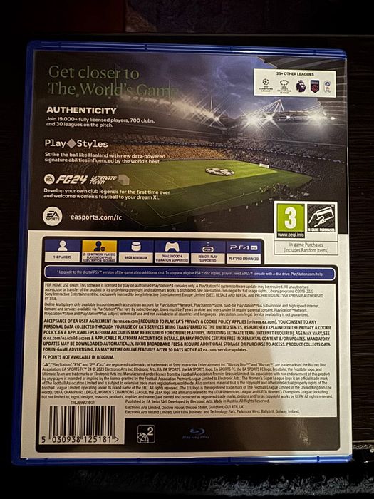 Продаж гри FC 24 на PS4