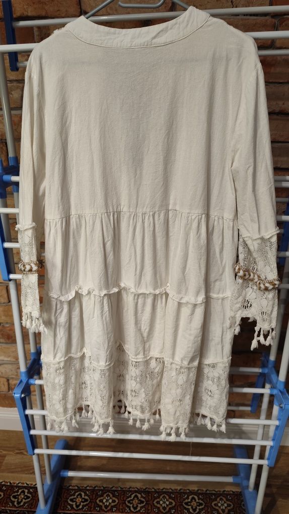 Boho sukienka tunika bawełna Xxl