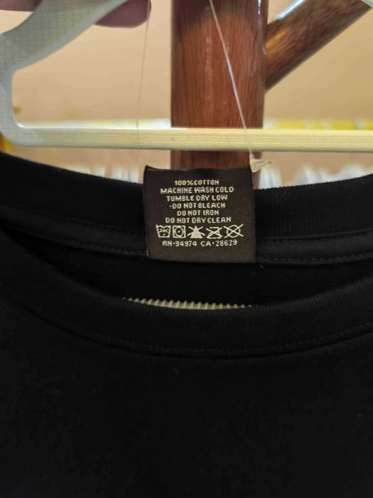 Stussy，Męska czarna koszulka z nadrukiem letnim, rozmiar L