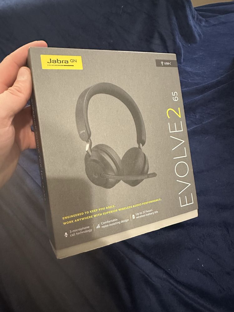 NOWE ZAPLOMBOWANE!!Słuchawki bezprzewodowe nauszne Jabra Evolve2 65