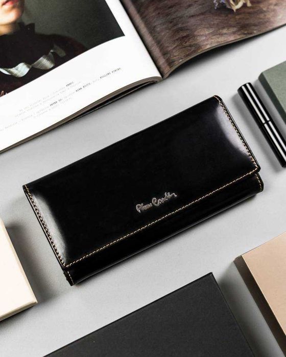 Portfel Damski PIERRE CARDIN Klasyczny SKÓRZANY Duży Elegancki SKÓRA