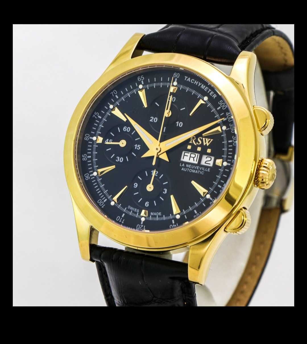 RSW Zupełnie nowy, szwajcarski zegarek Valjoux, Automatic Chronograph