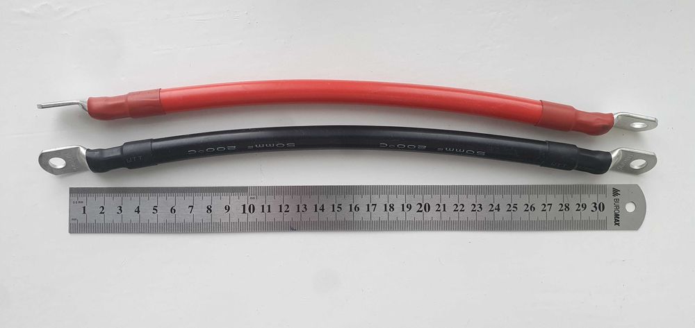 Силіконовий кабель-перемичка 6 AWG, 4 AWG, 2 AWG, M6, 20 см