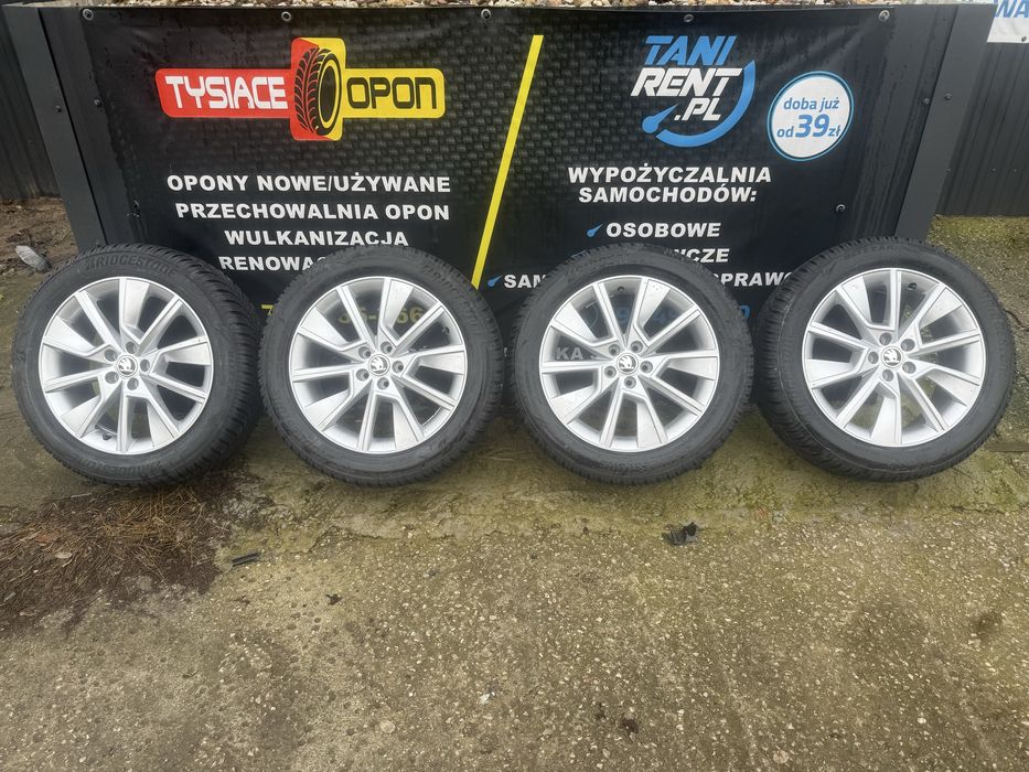 Całe koła zima  205/55/17 Oryginał Skoda  5x112 6,5J ET 40 OKAZJA!