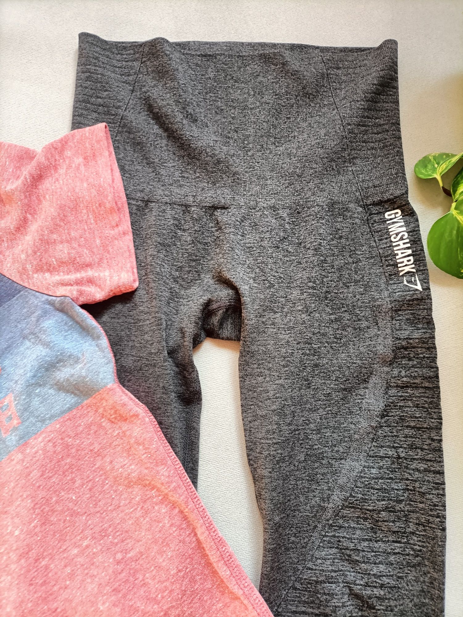 Szare legginsy GymShark S M długie sportowe fitness