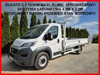 Fiat DUCATO 2.3 150KM MAXI  Skrzynia 4.2m 8palet, Koła 16, Klima, Sprowadzony, TOP!