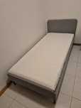Cama solteiro + colchão + protetor 90x200