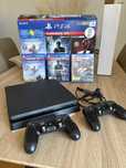 PS4 Slim 1TB + 2 Comandos Originais + 3 Jogos + Caixa
