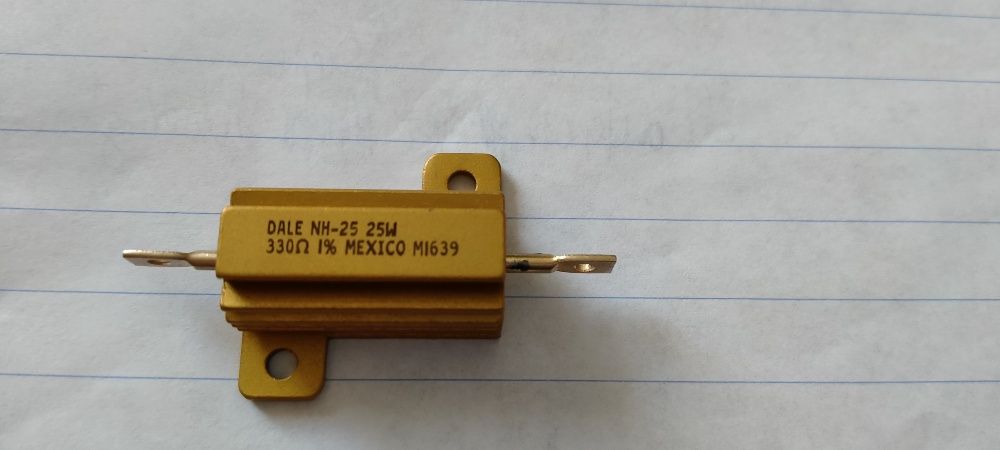 Rezystory Vishay Dale NH-25 330 Ohm 25W 1% niemagnetyczne do Audio