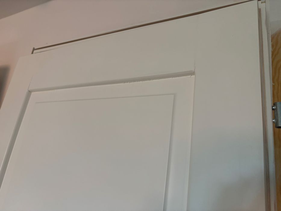 Drzwi drewniane 2 szt kompletne z ościeżnicą i opaska