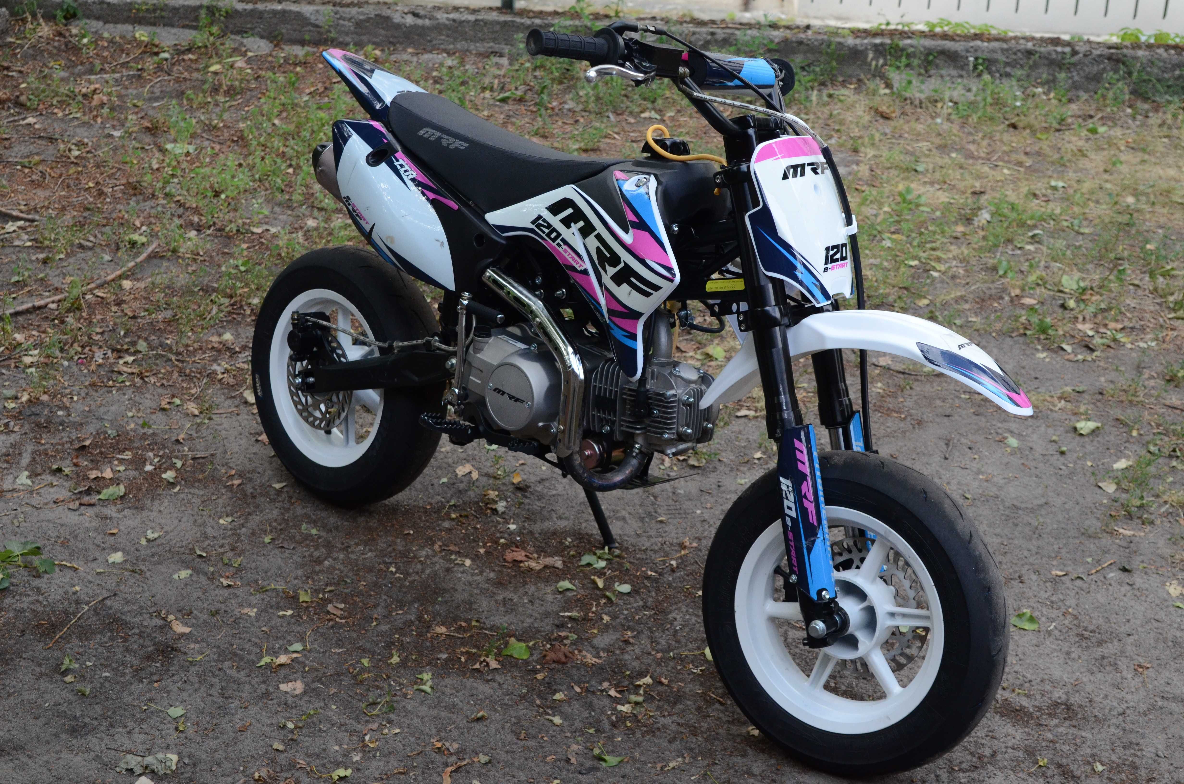 PITBIKE MRF SUPERMOTO 120 TTR e-start + komplet opon cross