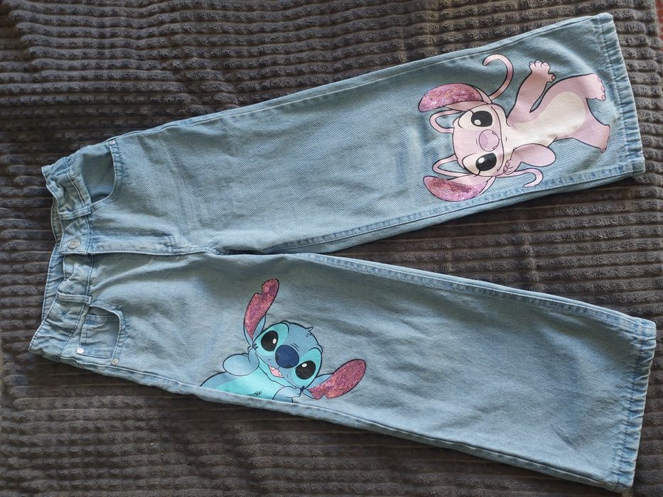 4 pary spodni dla dziewczynki r.134, jesany i inne