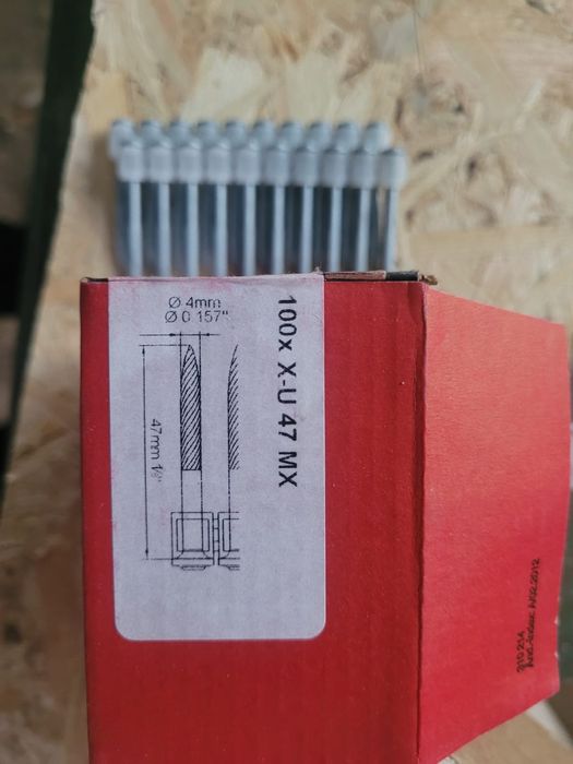 X-U 47 MX Цвяхи для сталі та бетону (у стрічці)