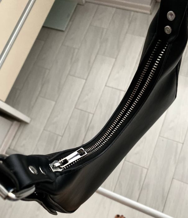 Сумка багет шкіряна