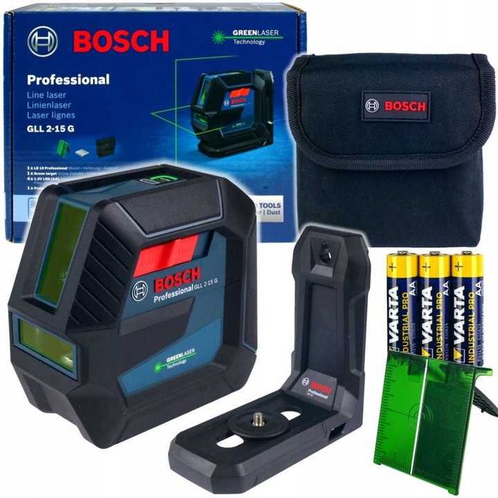 Laser krzyżowy BOSCH Professional GLL 2-15 G // zielony laser //