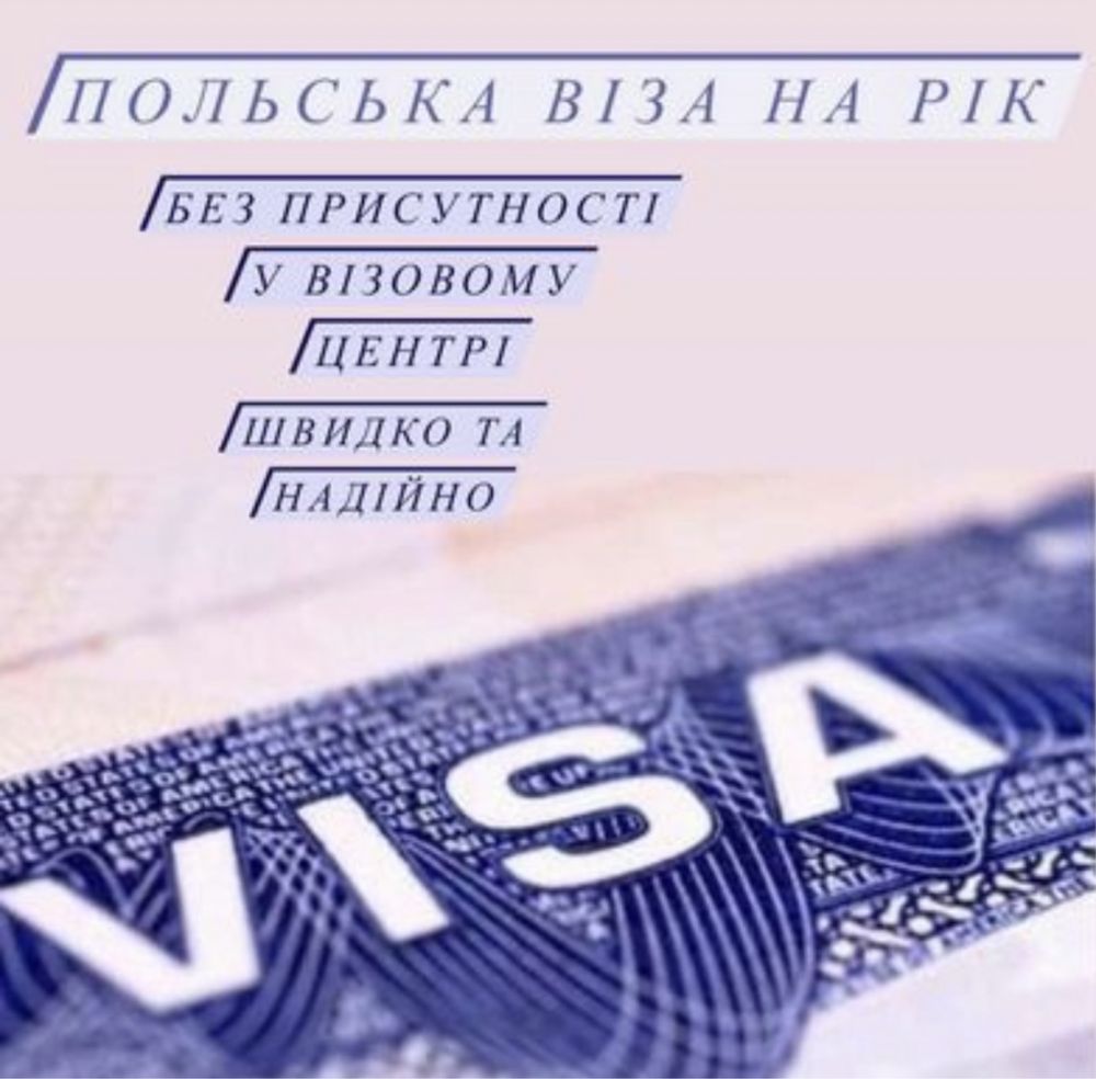 Виза Visa вклейка