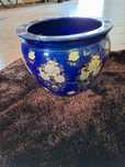 Vaso azul em loiça